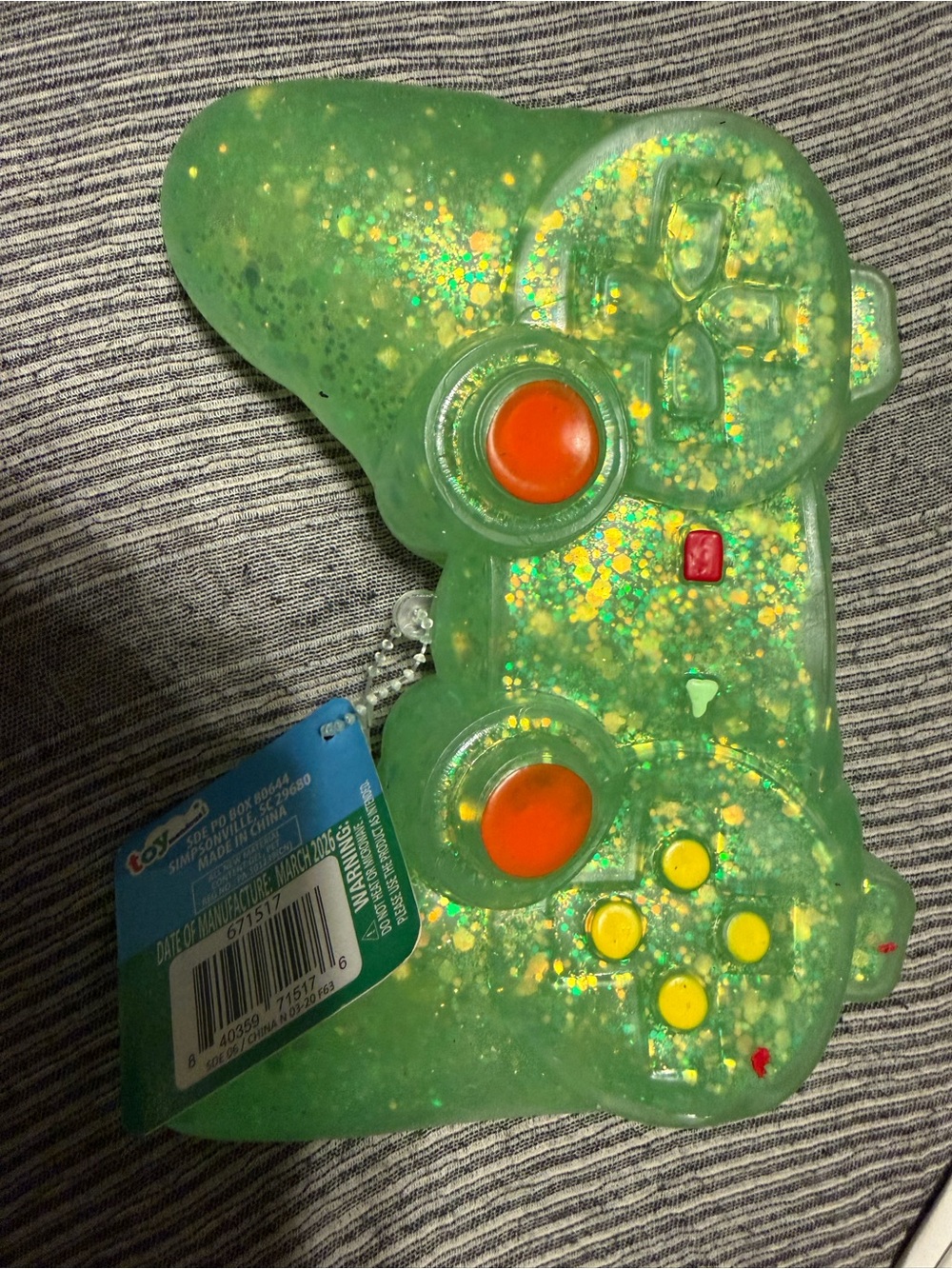 Green Squeezy game controller squishy